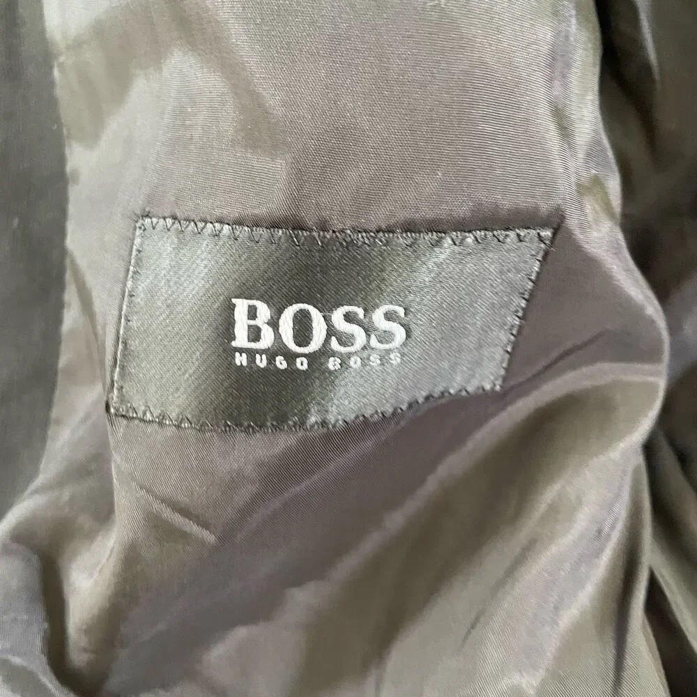 Hugo Boss Black Suit 3 Button Pleated Cuffed 42L